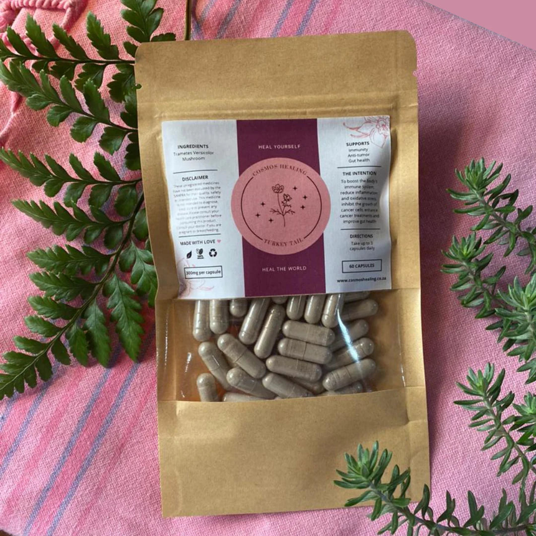 High Potency Turkey Tail Capsules (Single Origin) by Cosmos Healing