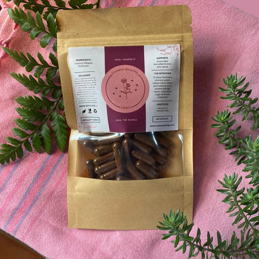 High Potency Chaga Capsules (Single Origin) by Cosmos Healing